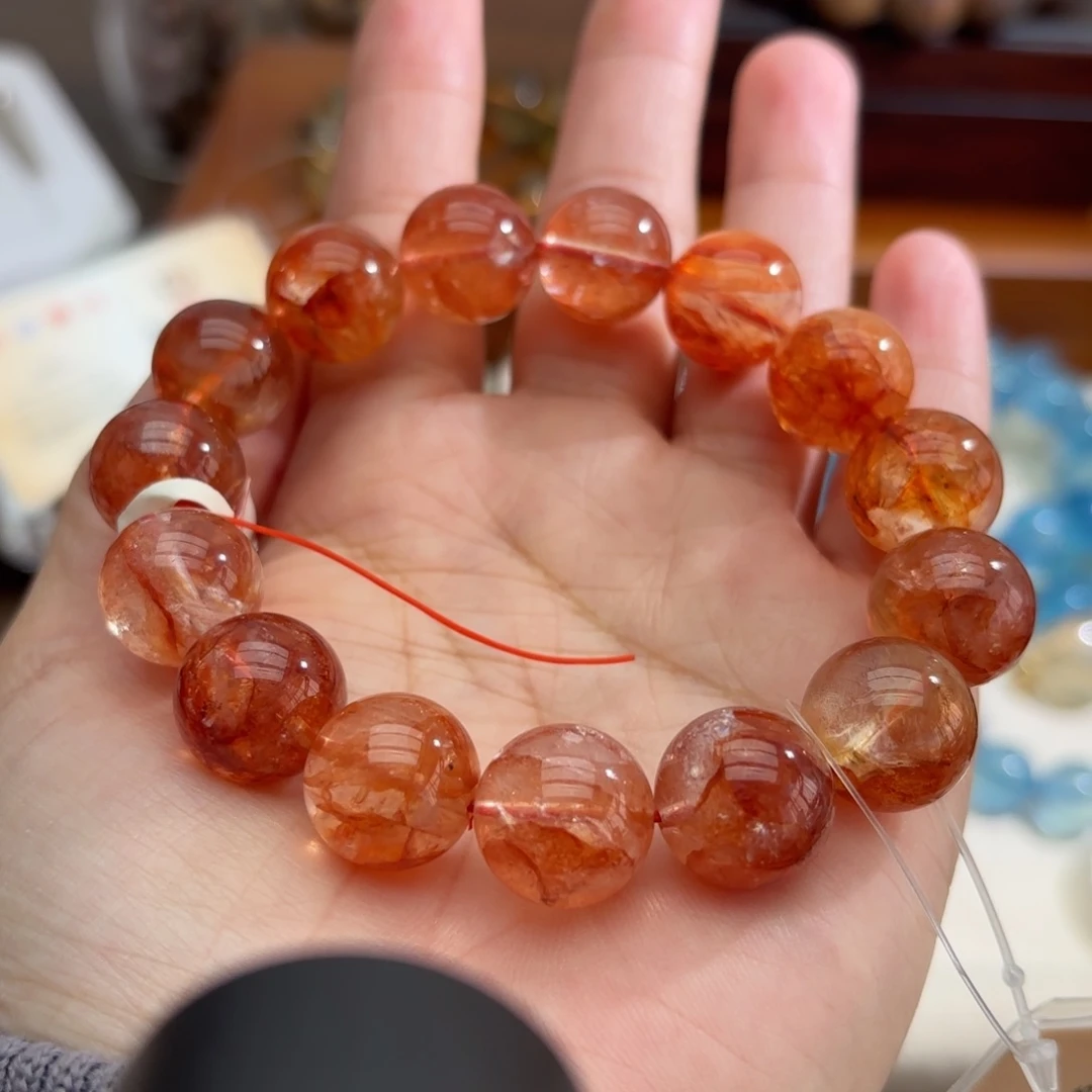 未镶嵌手链水晶红浇花