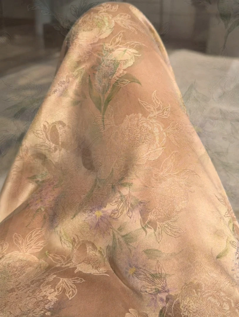 【紫雏菊】28姆米花萝香云纱现货发无退换