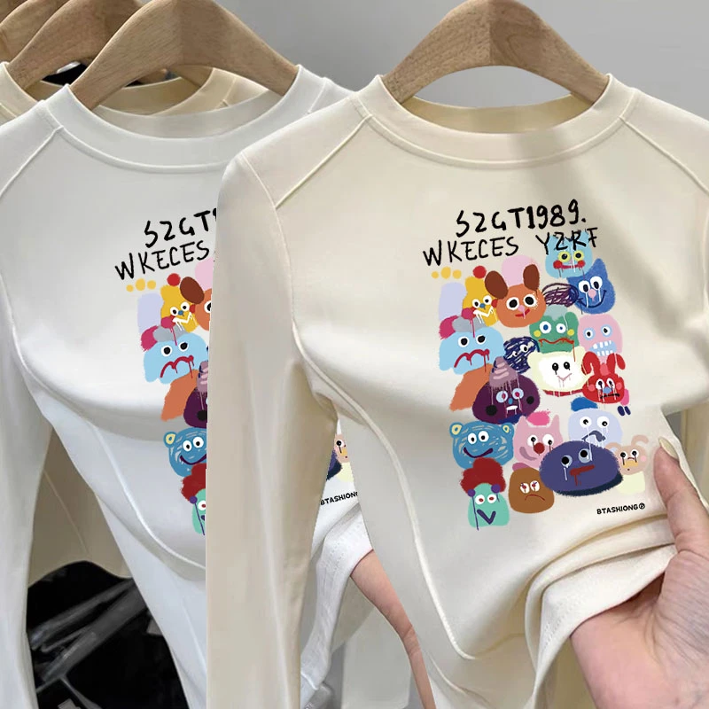 单/两件装 半高领双面德绒秋冬季女童装长袖T恤百搭中大童打底衫