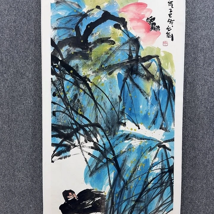 国画靳长年老师手绘作品