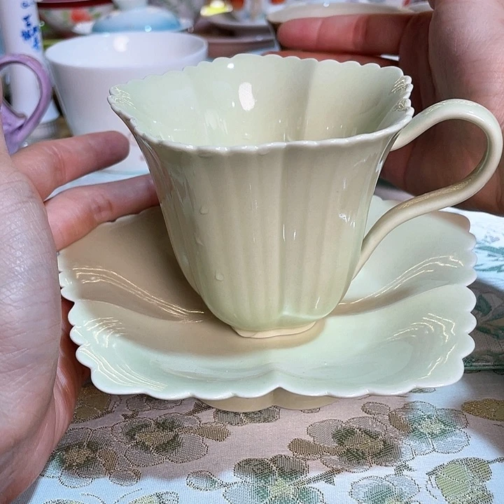 【闪购商品】艳*芦苇青咖啡杯两件套哈哈哈