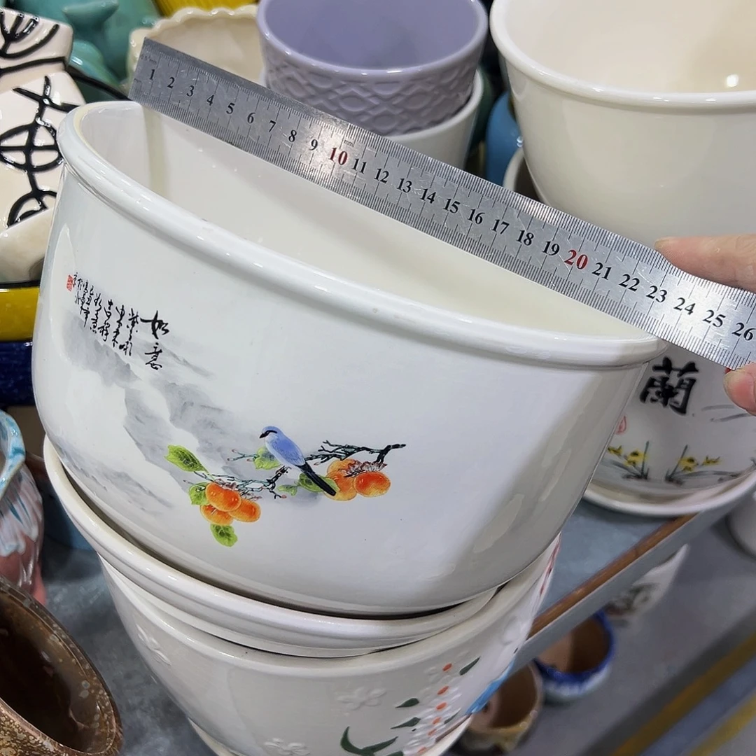 外贸尾单陶瓷花盆凑单10米包邮