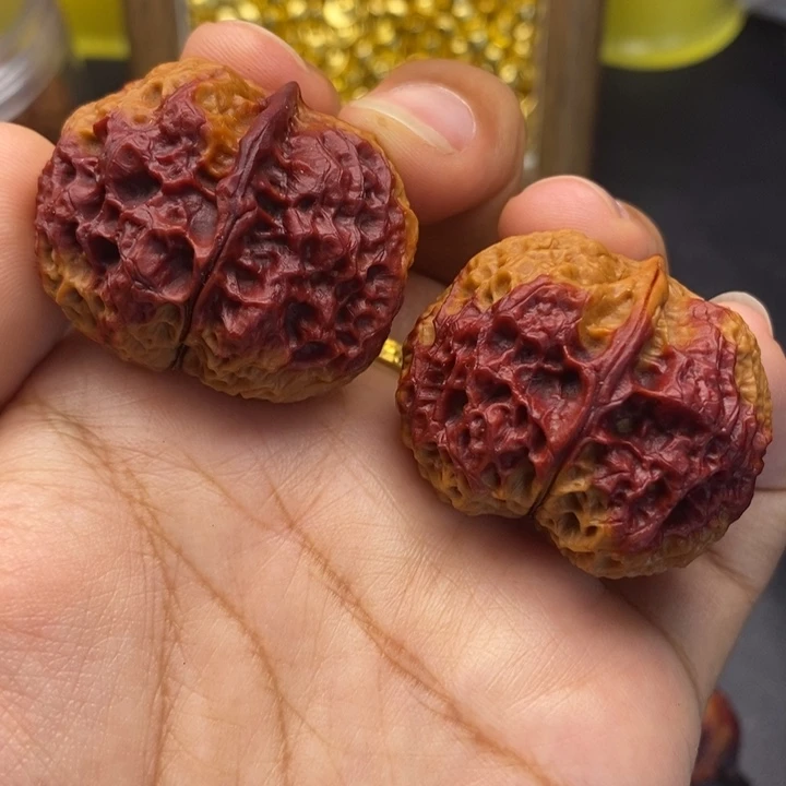 文玩核桃把件38尺火麒麟