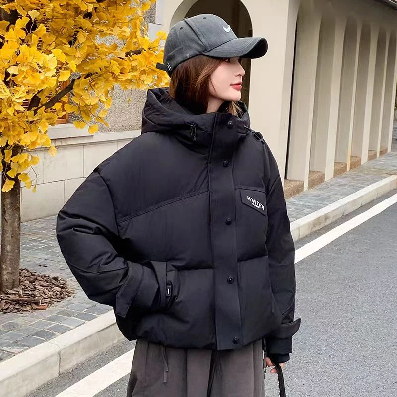 8760短款羽绒服冬季小个子时尚百搭连帽加厚保暖外套