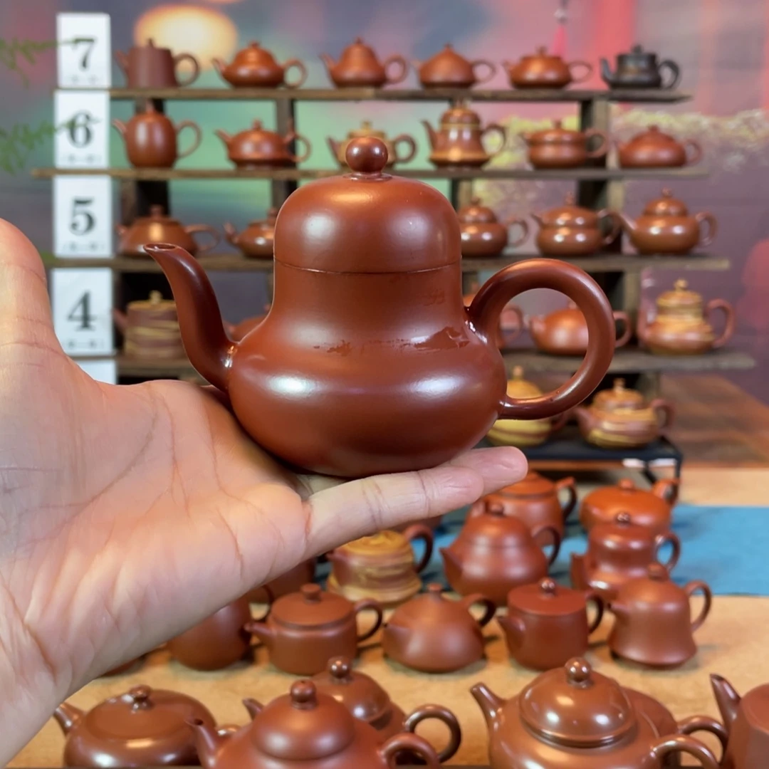 茶壶紫砂P****?潮州手工手拉朱泥思婷壶