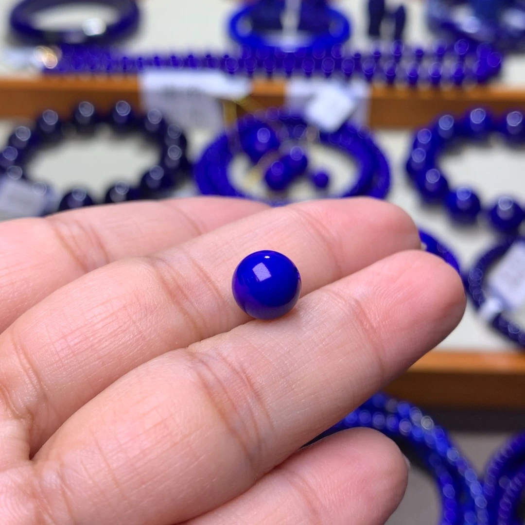 青金石单珠未镶嵌洋*钱8.5m