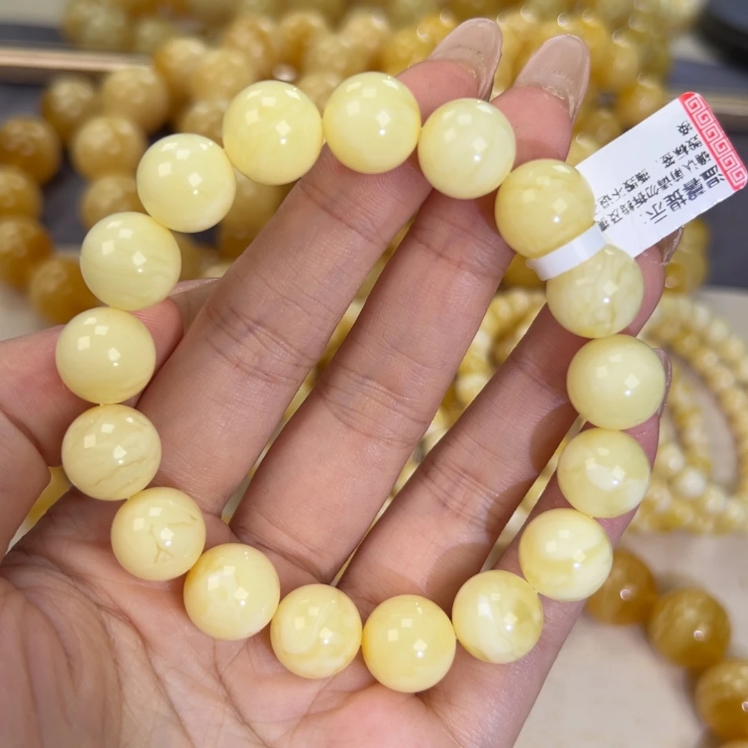 手链琥珀未镶嵌19.8白蜡