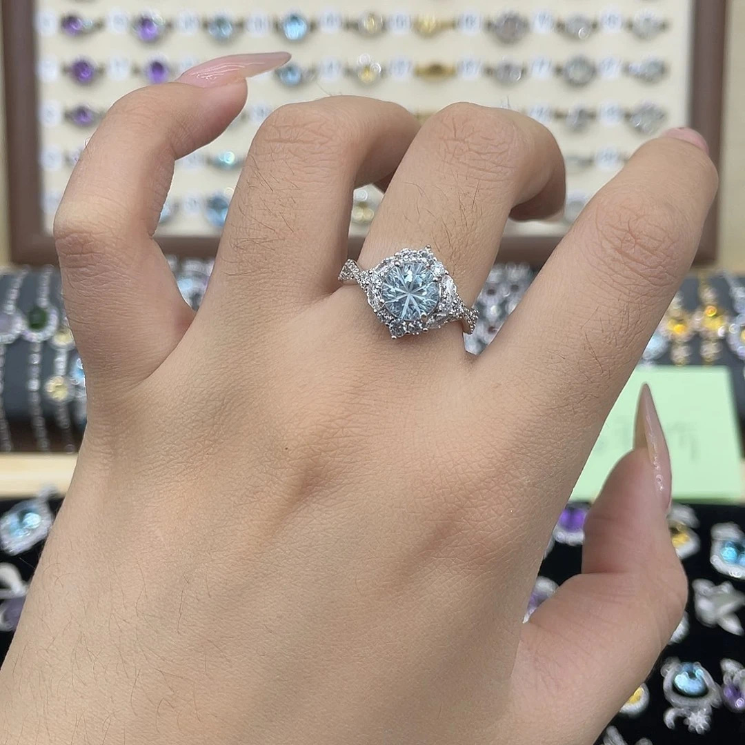 戒指银S925镶嵌托帕石