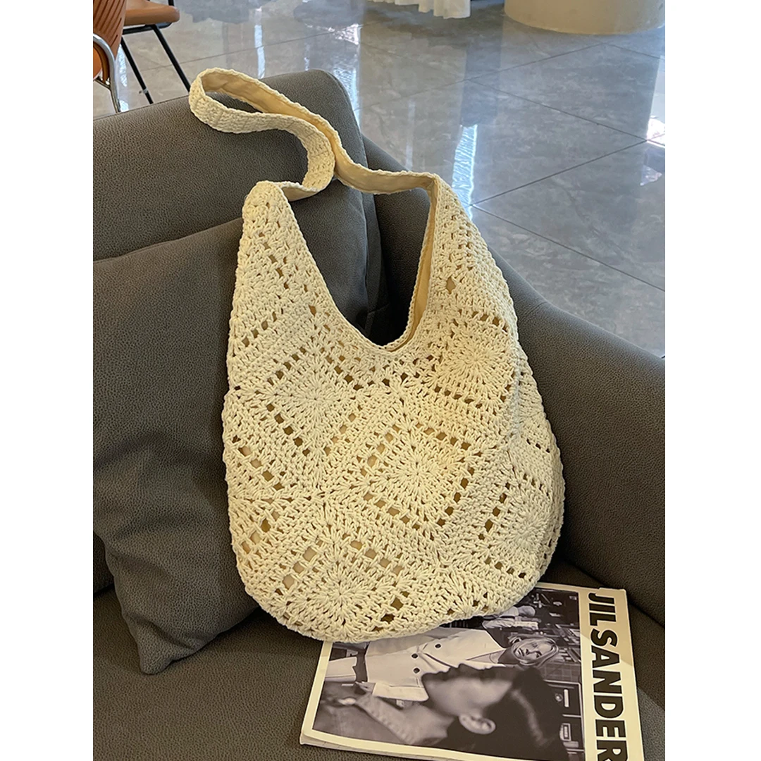 手工编织包包文艺森系大容量单肩腋下包时尚休闲海边度假风沙滩包