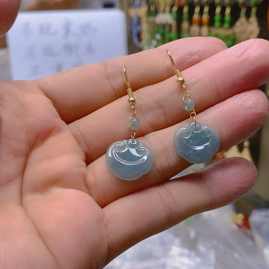 翡翠合金耳饰翡翠