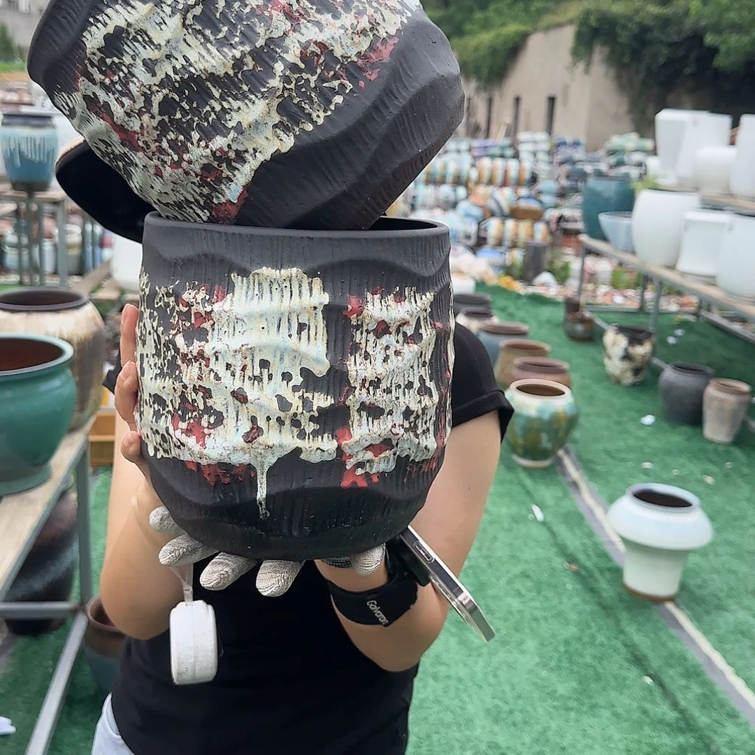 紫砂花盆王嫂花盆直播0619-130高20口18