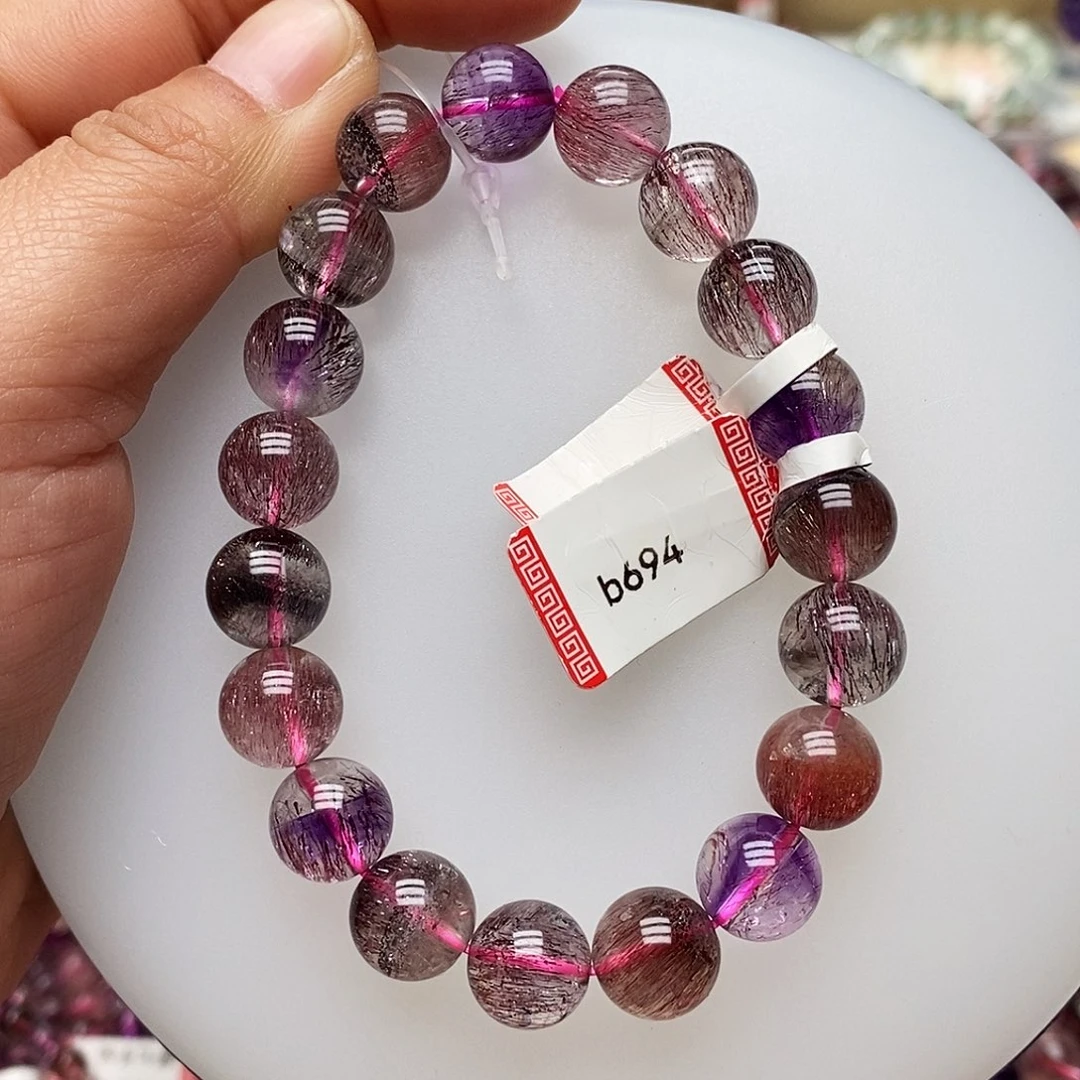 未镶嵌手链水晶B694超七10mm+