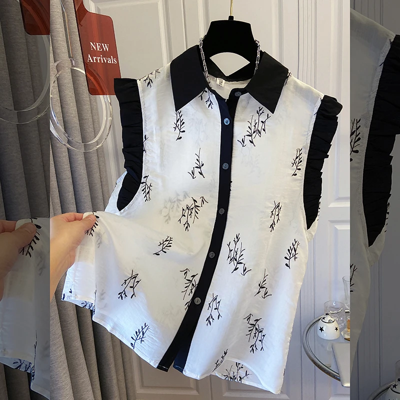 夏季新款减龄飞飞袖开衫雪纺衫上衣女装大码宽松气质时尚小衫百搭