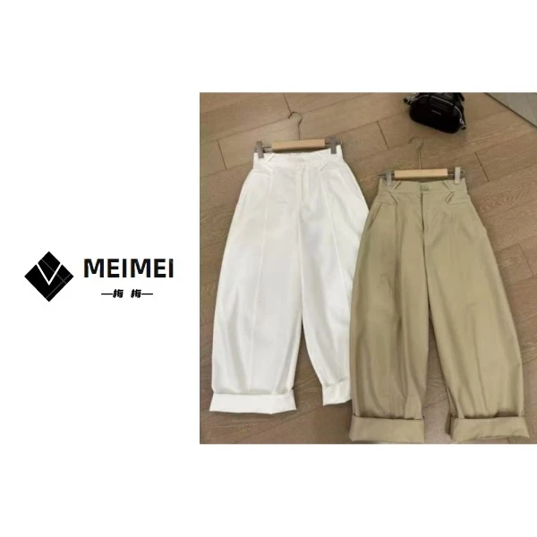 XMM.【立体剪裁气球裤】运动直筒时尚休闲纯色简约百搭春季显瘦8502