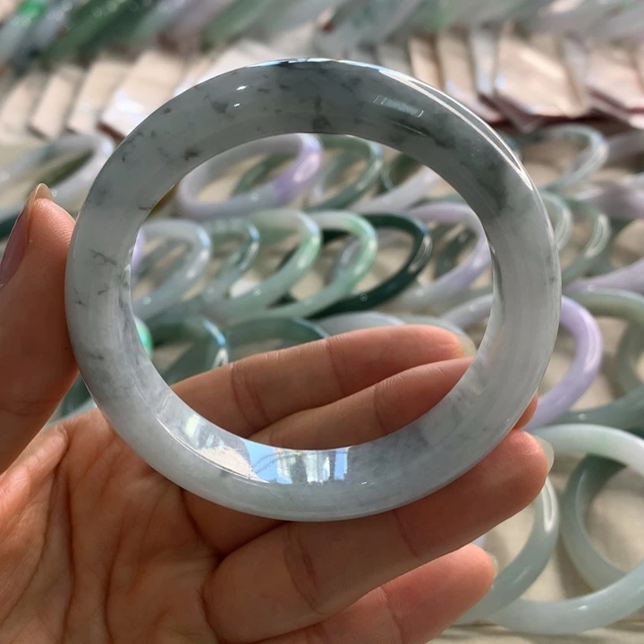 翡翠未镶嵌手镯冰乌鸡57.6