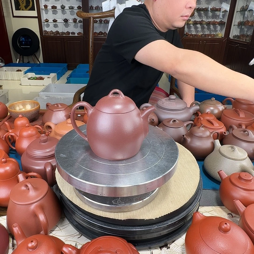 紫砂茶壶秦权紫泥