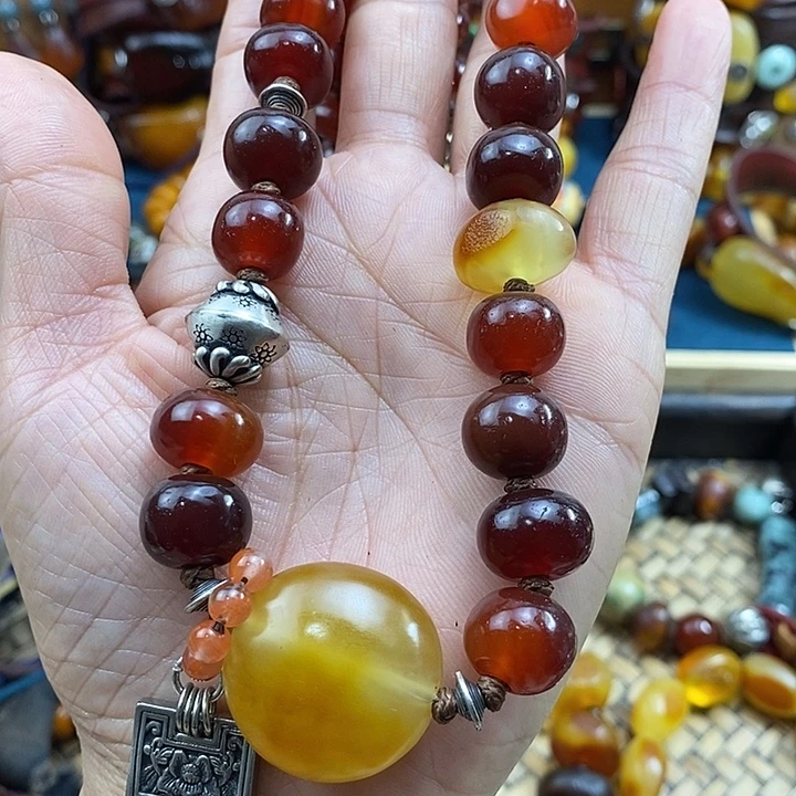 蜜蜡项链未镶嵌项链