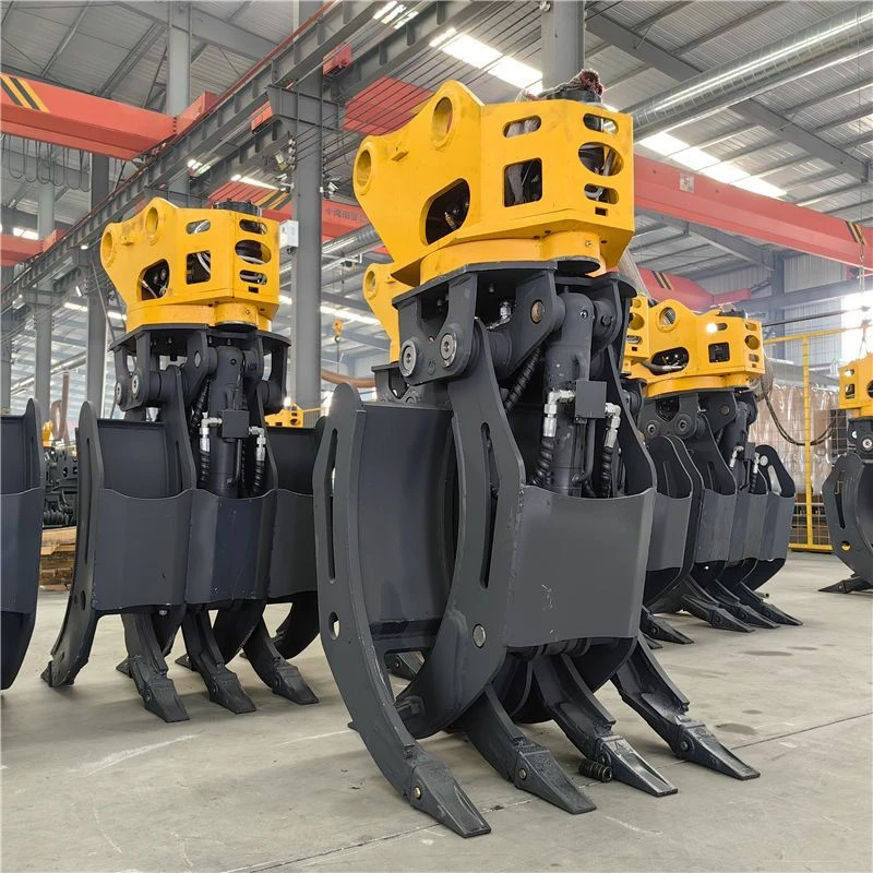 挖掘机抓木器液压旋转夹木器60挖机抓钢机抓铁抓石抓木机360度