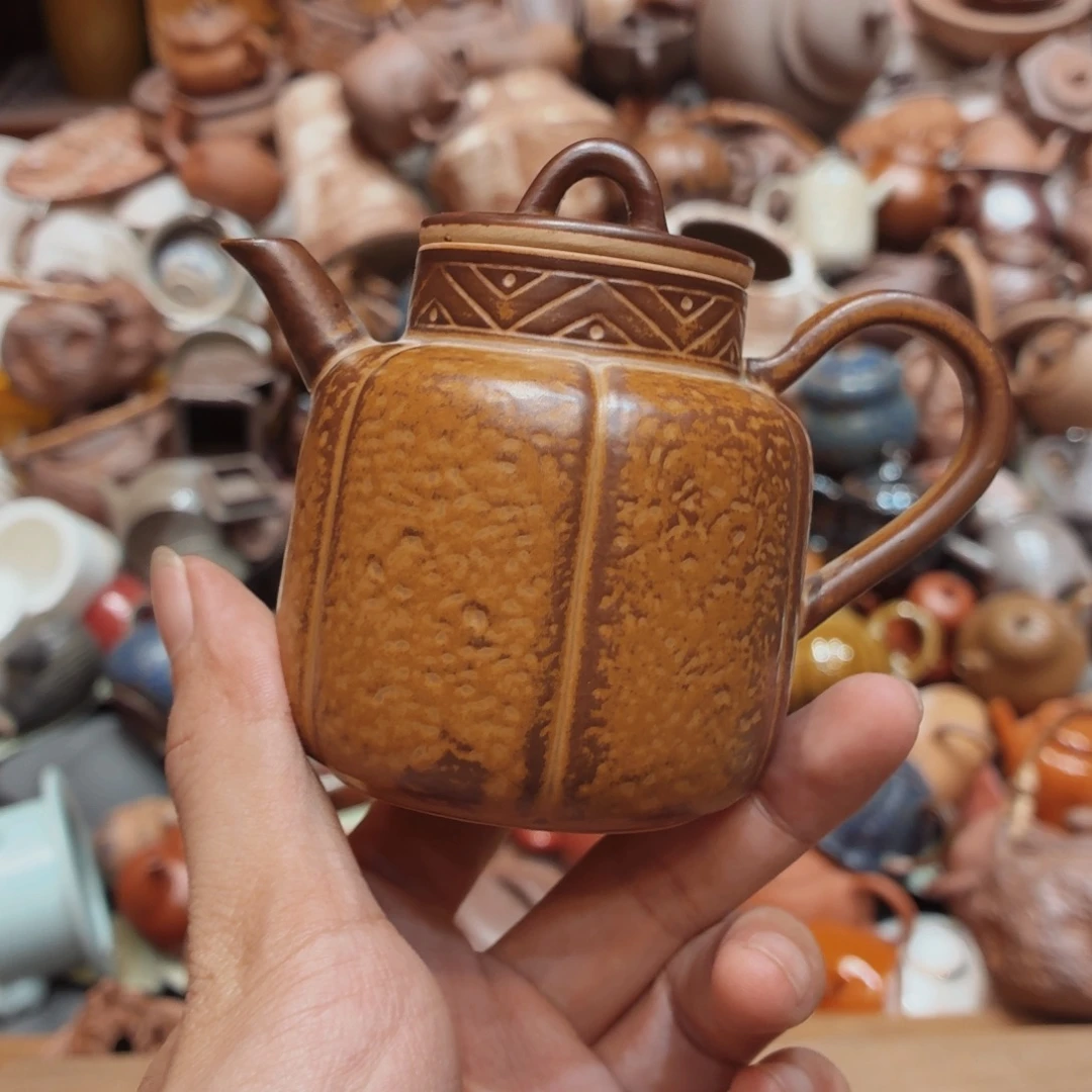 柴烧老岩泥高温茶器皿