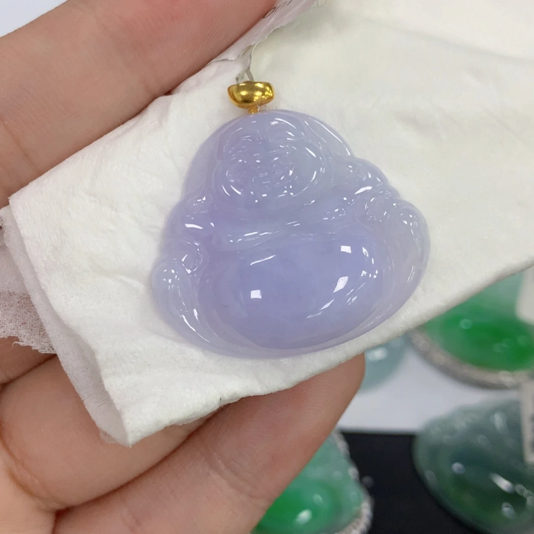 颈饰18K金镶嵌翡翠