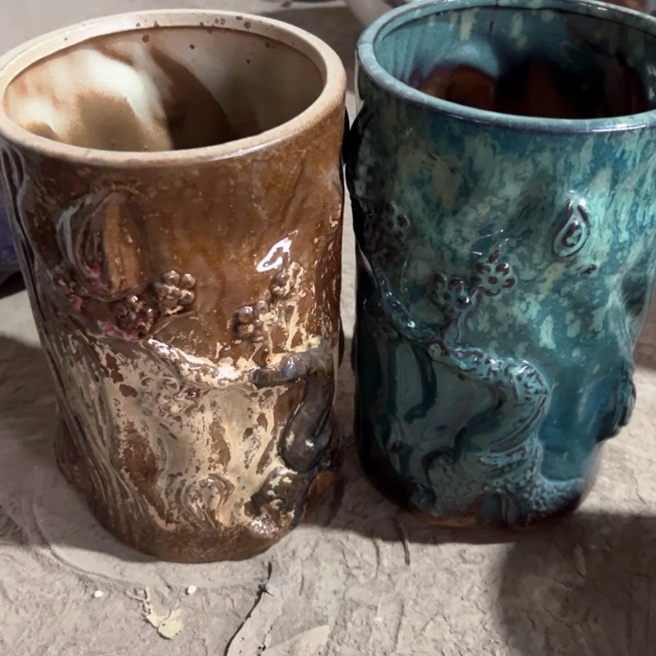 红陶瑕疵14-22两个