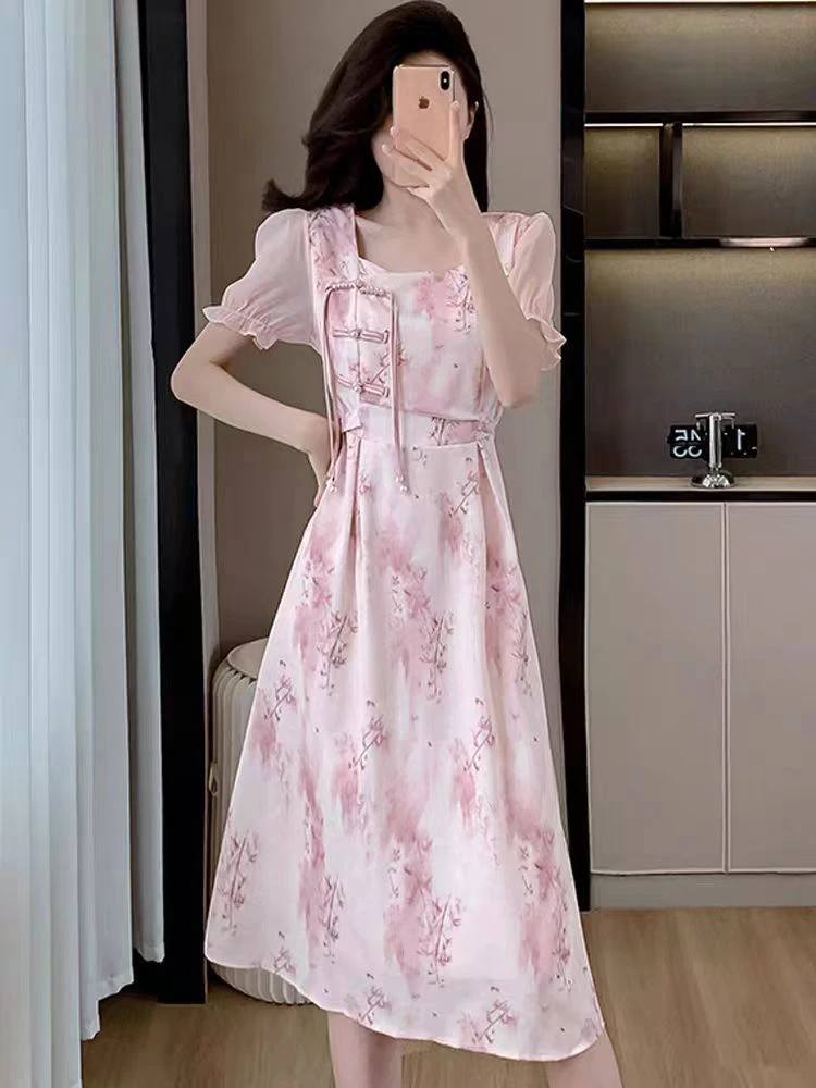 国风时尚洋气百搭连衣裙308