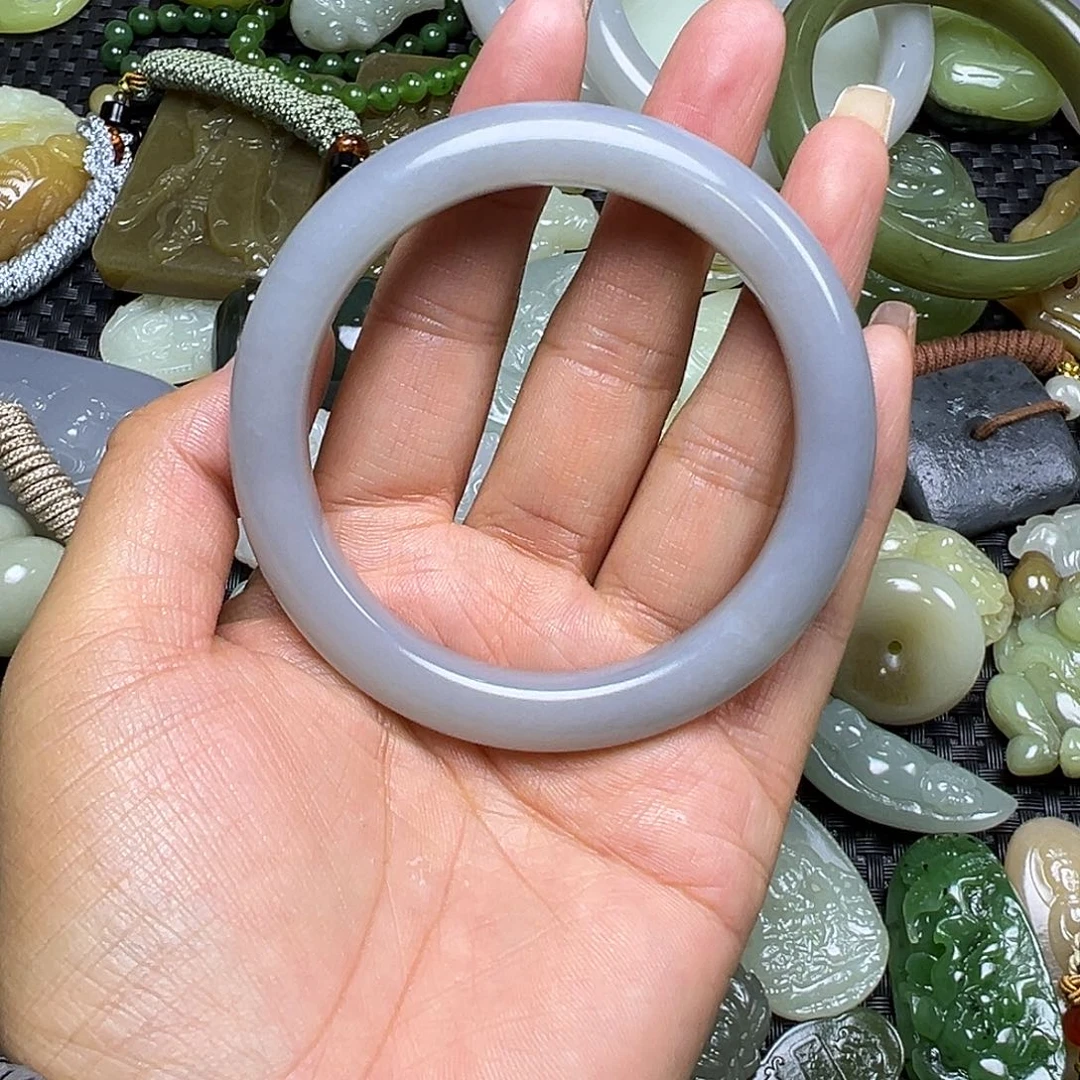 和田玉未镶嵌颈饰圈口57.6