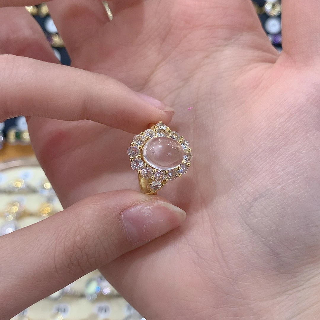 芙蓉石戒指银S925镶嵌H****h