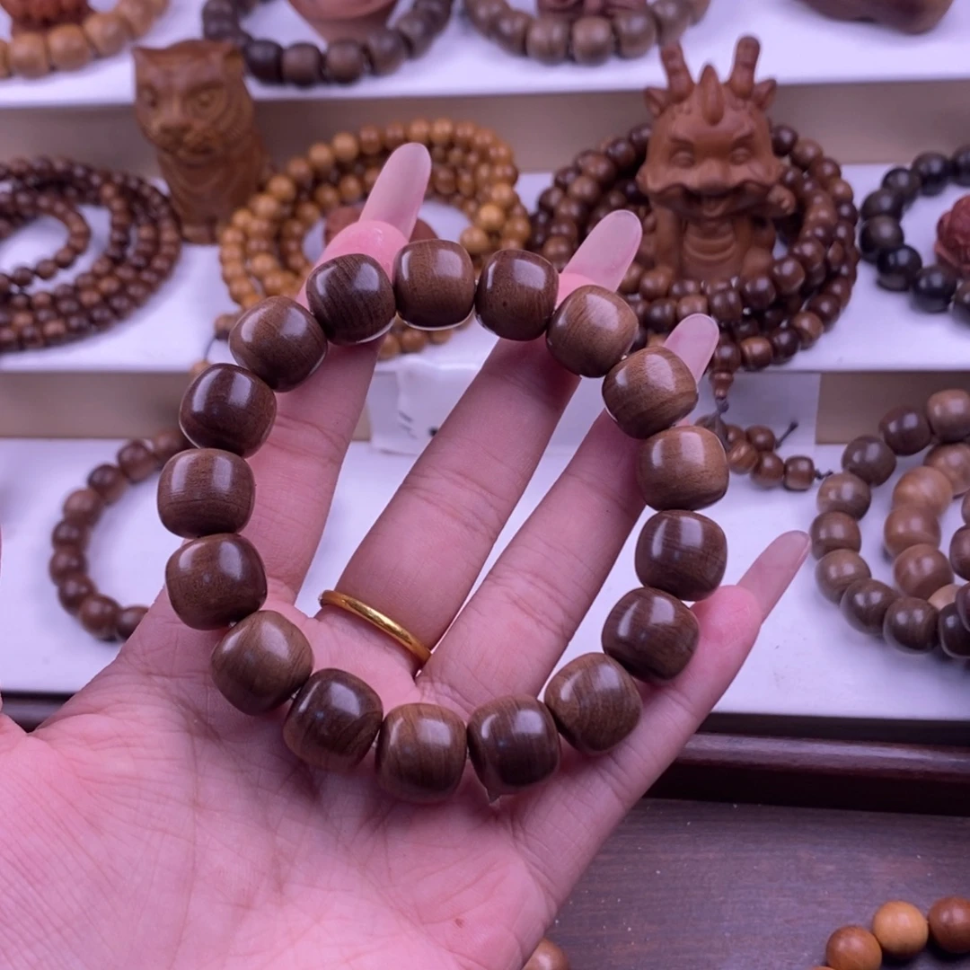 南***南手串/手链檀香木1314老型虎皮百年老料奶香正区老山檀