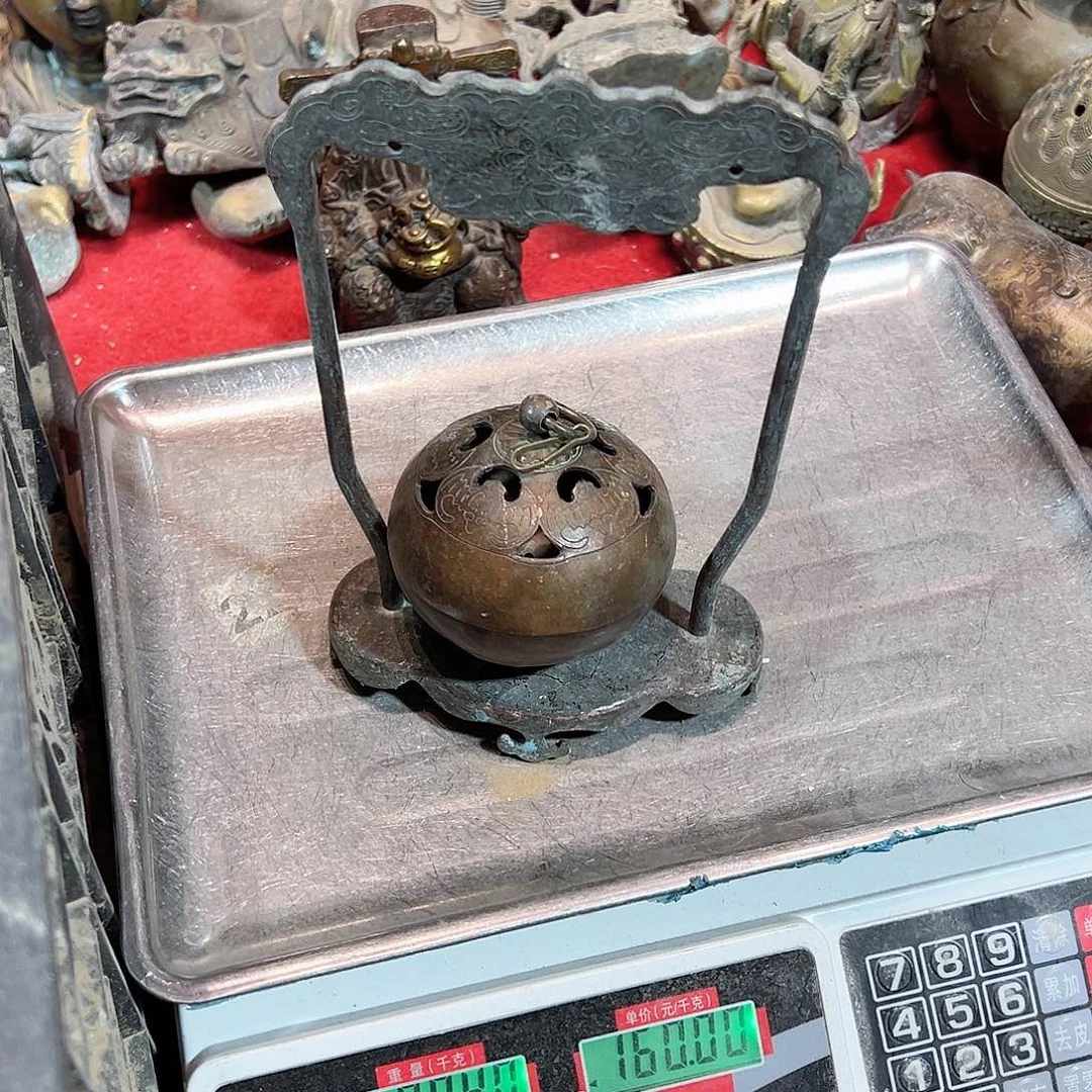 满*红黄铜摆件，文房摆件