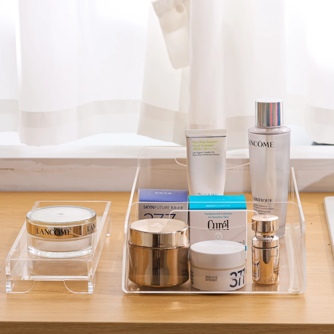 桌面置物架亚克力多层书架杯子化妆品收纳架零食调料收纳盒收纳架