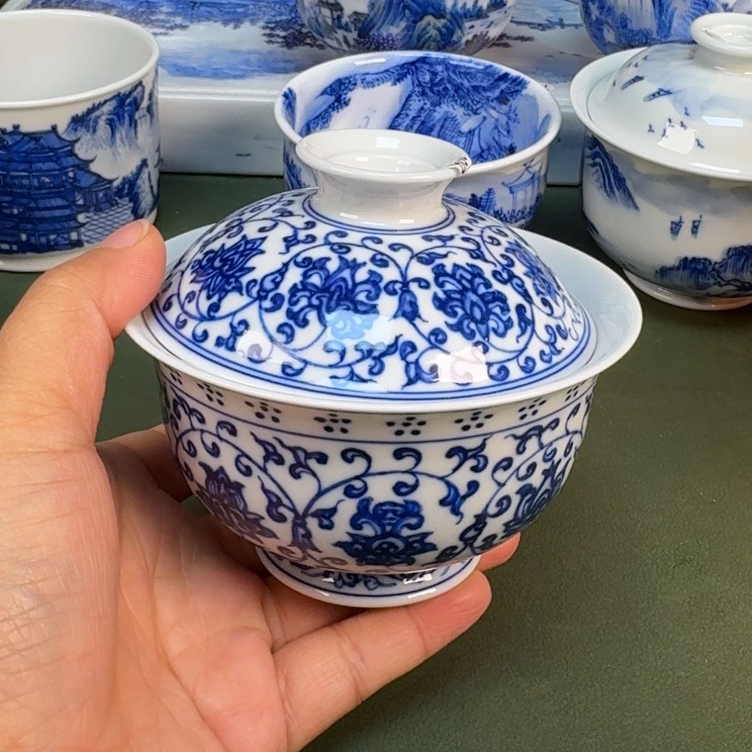 陶瓷景德镇纯手绘茶具圆圆288