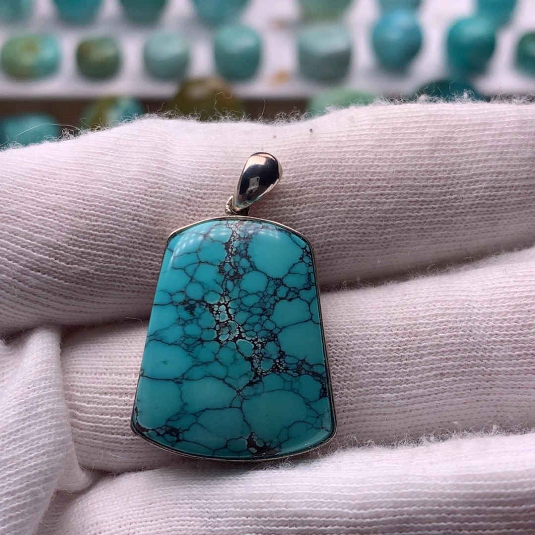 绿松石银S925镶嵌珠宝奇石