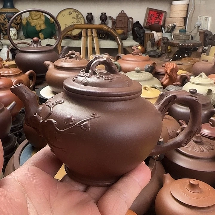 茶壶底槽青原矿紫砂全手工
