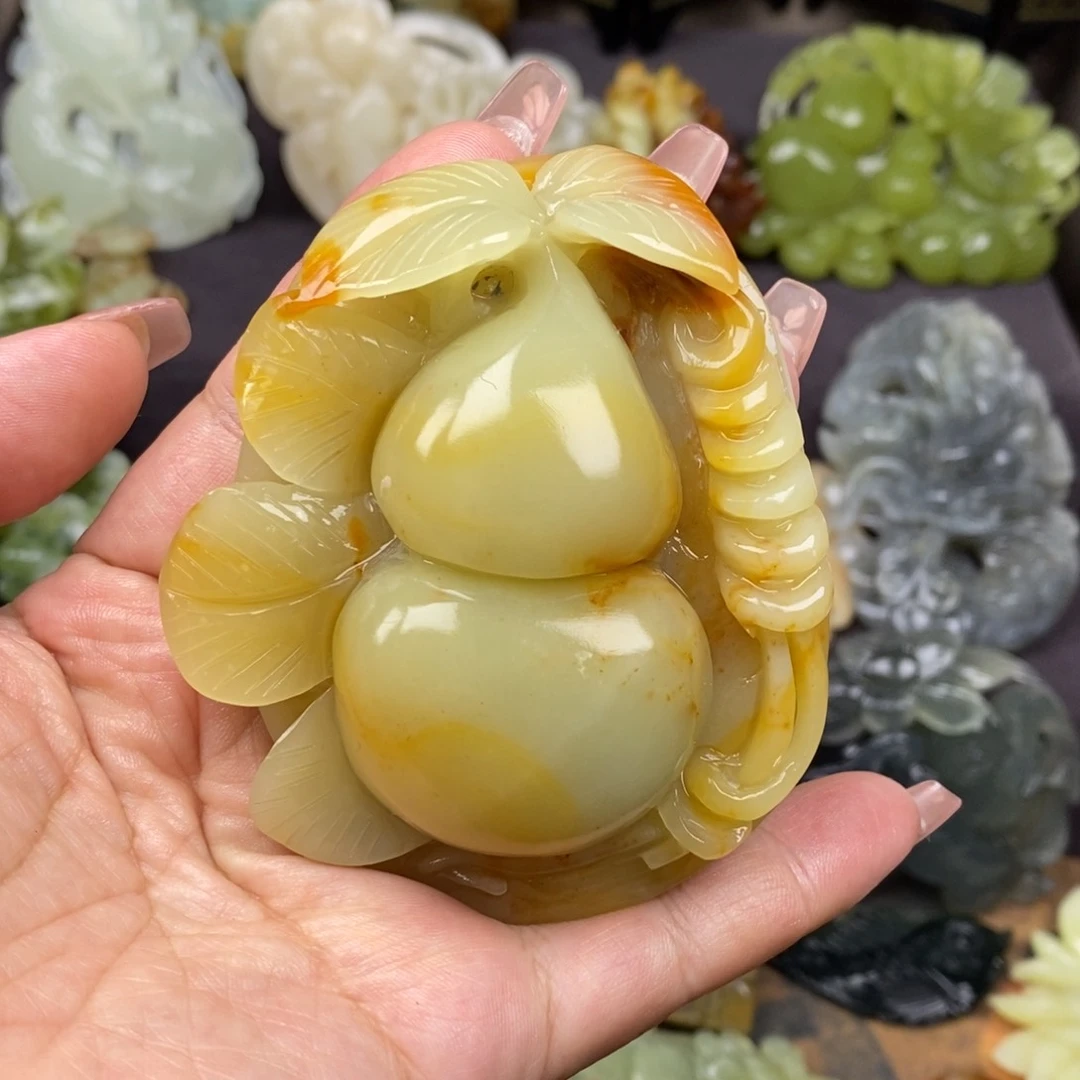 蛇纹石玉未镶嵌吊坠(赠链)
