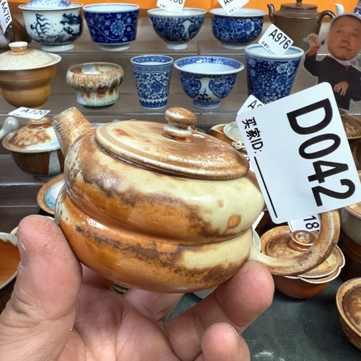 摆件042景德镇手工柴烧壶