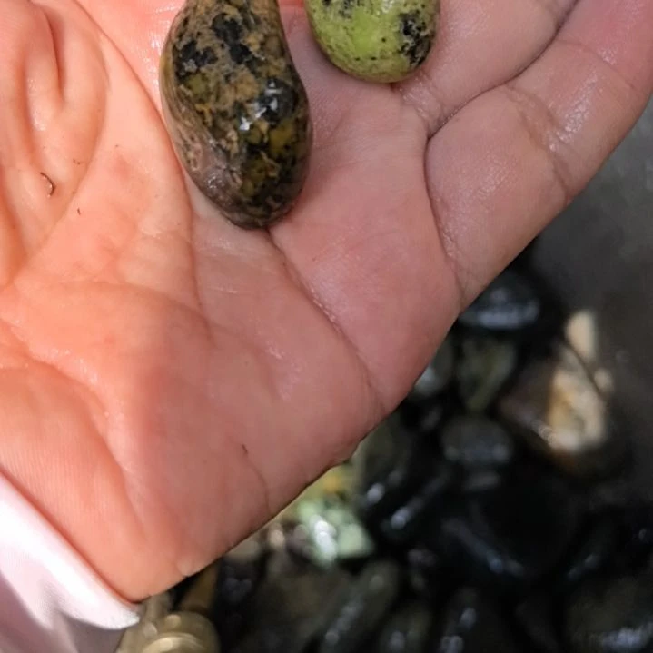 平***米有机玻璃藏玉药王石原石手把件一个