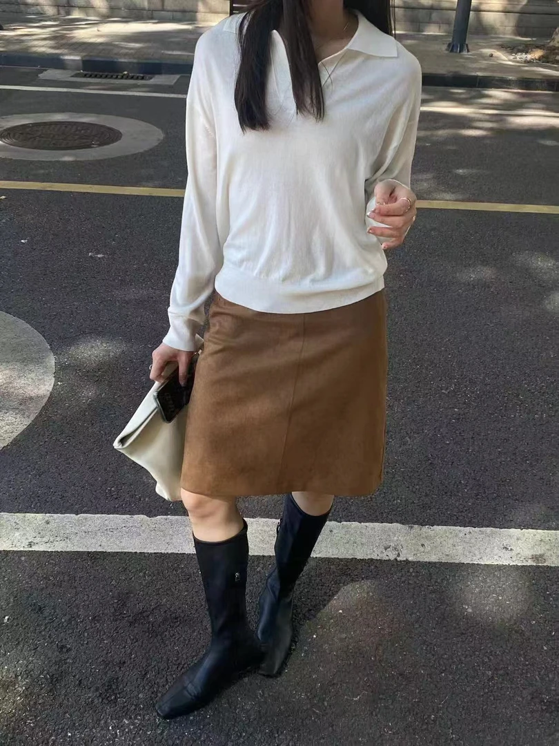 【香姐推荐】【7319531】冬季时尚爆款半身中裙百搭显瘦