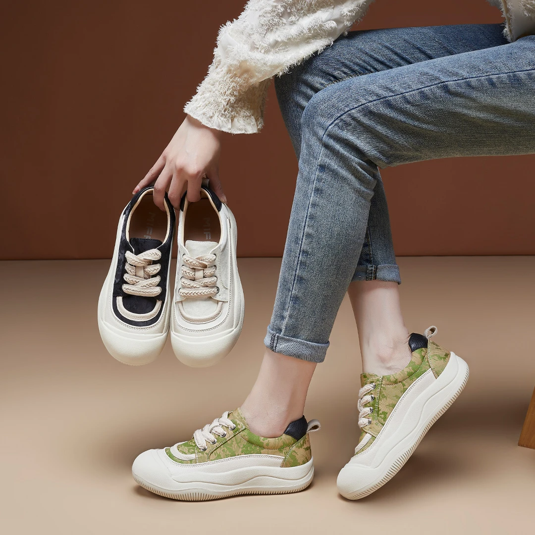 休闲鞋女2025春季复古国风款头层牛皮软底软面透气百搭女鞋