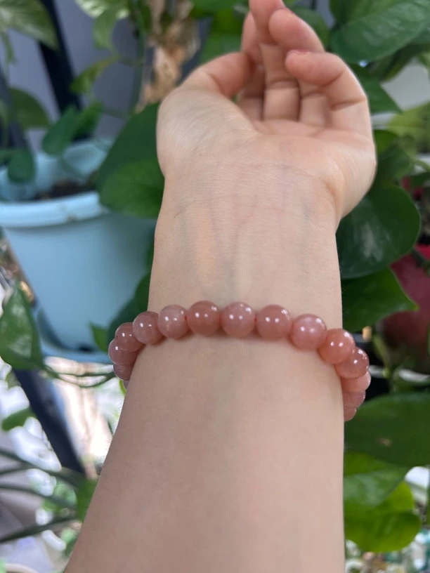 非金属仿水晶手链 泰米亿橙月光手串