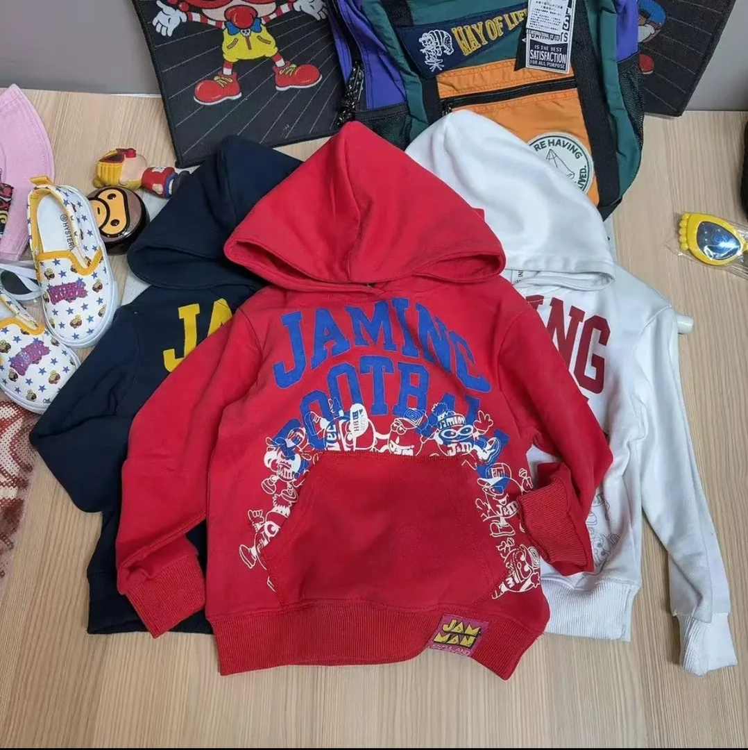 6001【满印JM】印花毛圈儿童连帽卫衣