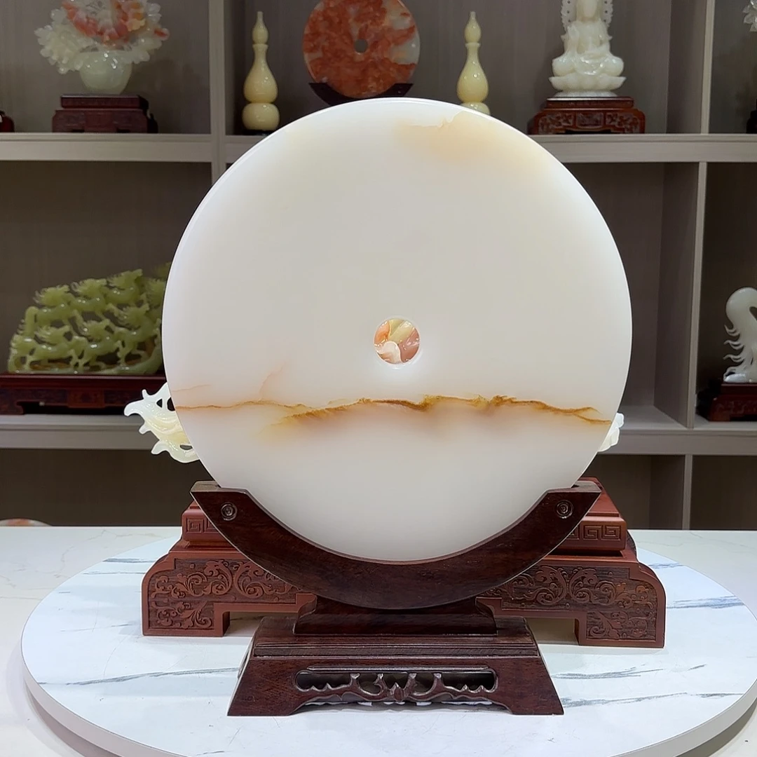 ღ***可石材36公分精品平安扣