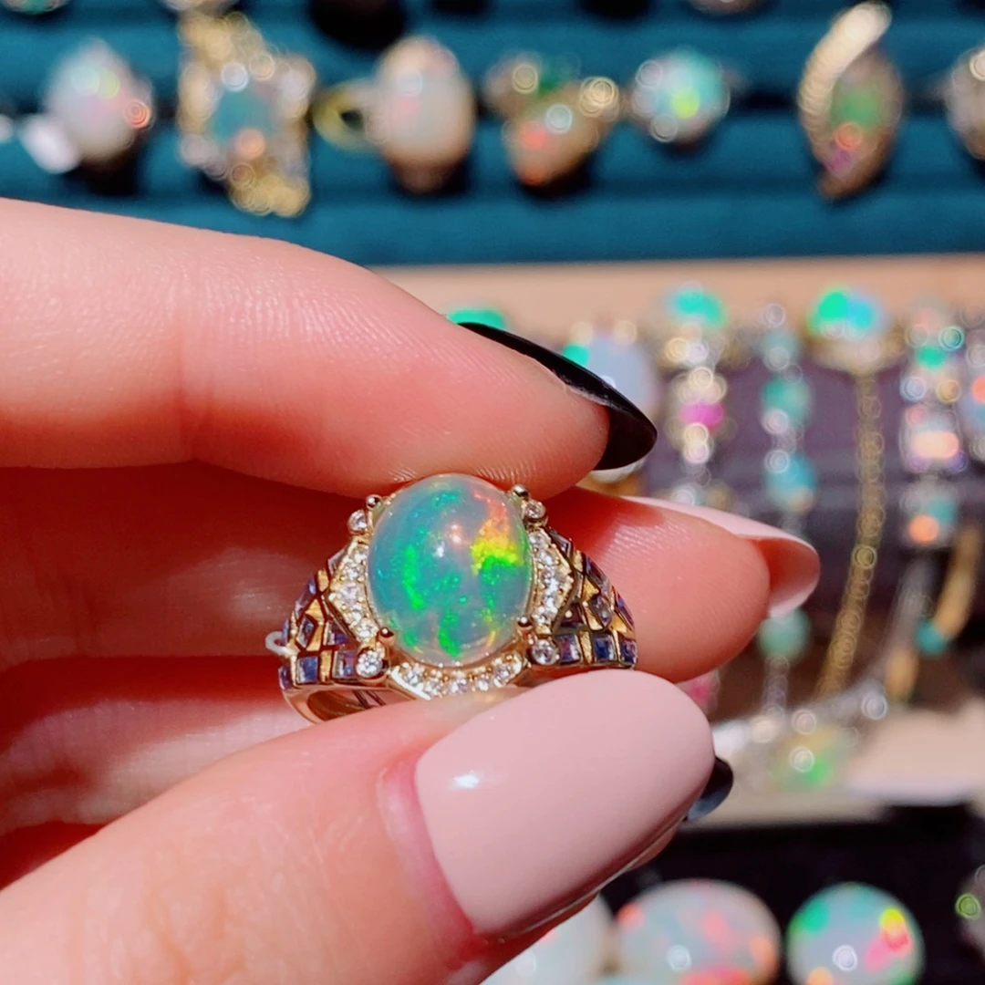 银S925镶嵌欧泊戒指