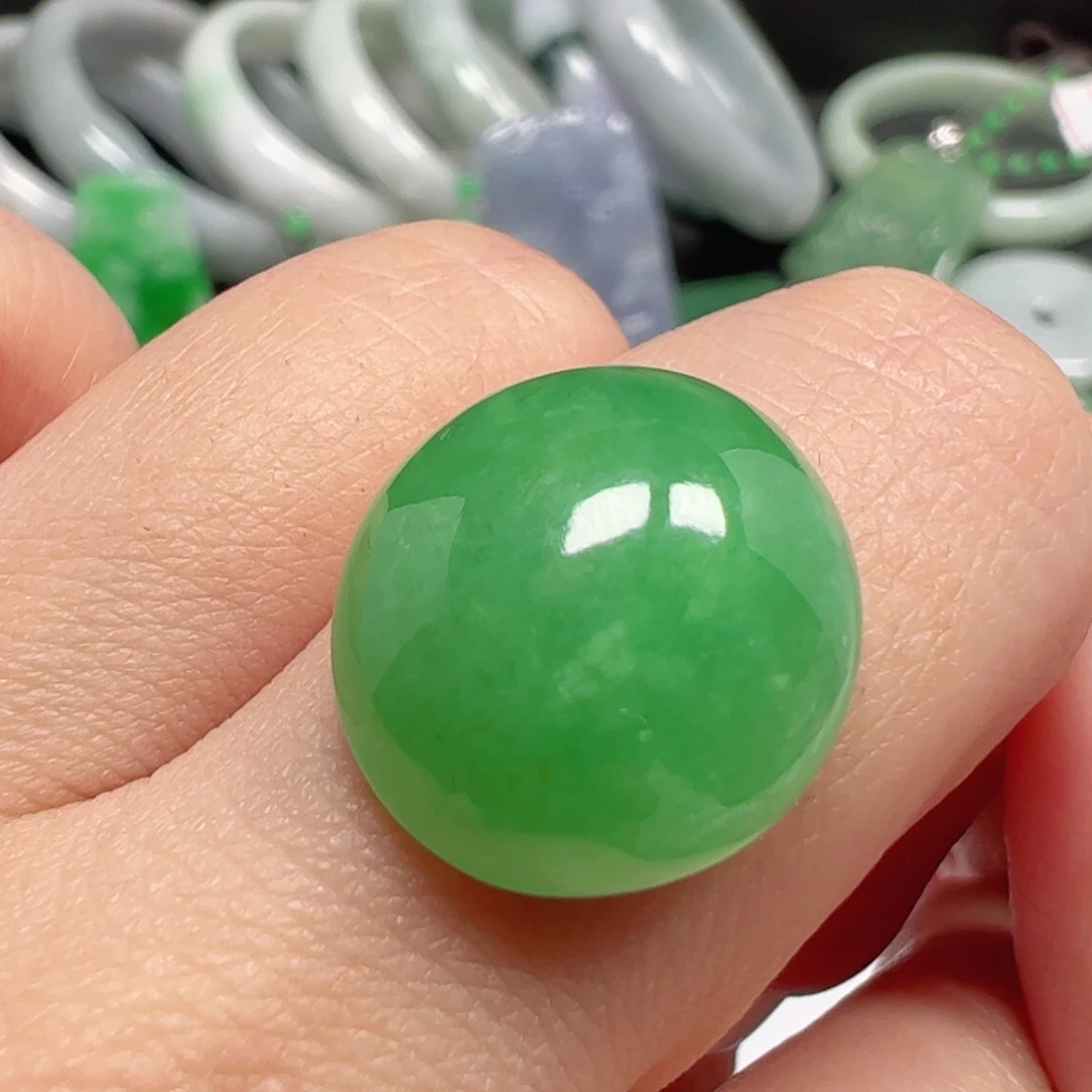 翡翠未镶嵌耳饰蛋面