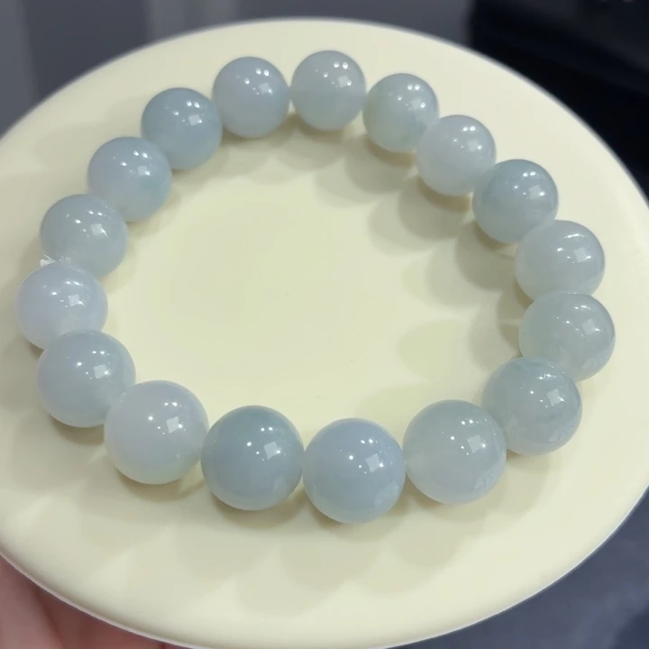 未镶嵌手链翡翠冰胶蓝底飘花卡12