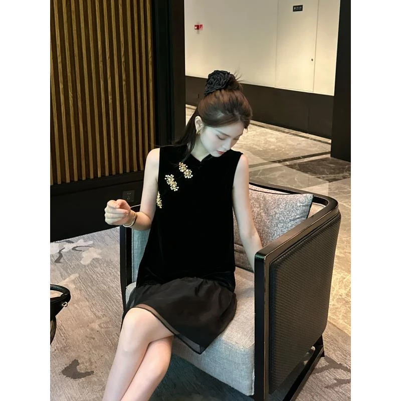 LUOZHIYIN/罗知音R123183W连衣裙夏季国风新中式不褪色无袖国潮