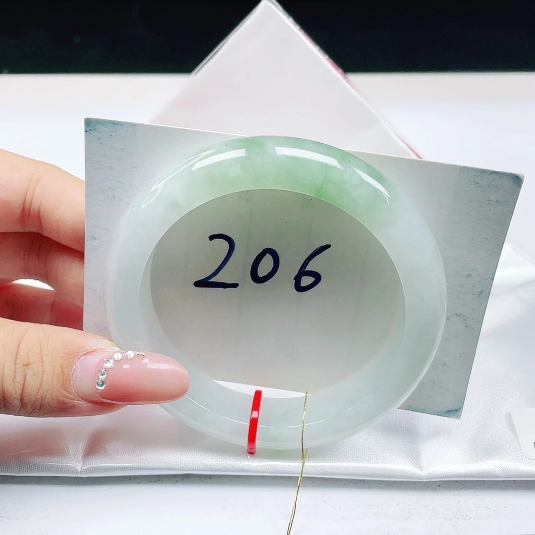 翡翠未镶嵌手镯 正圈55+