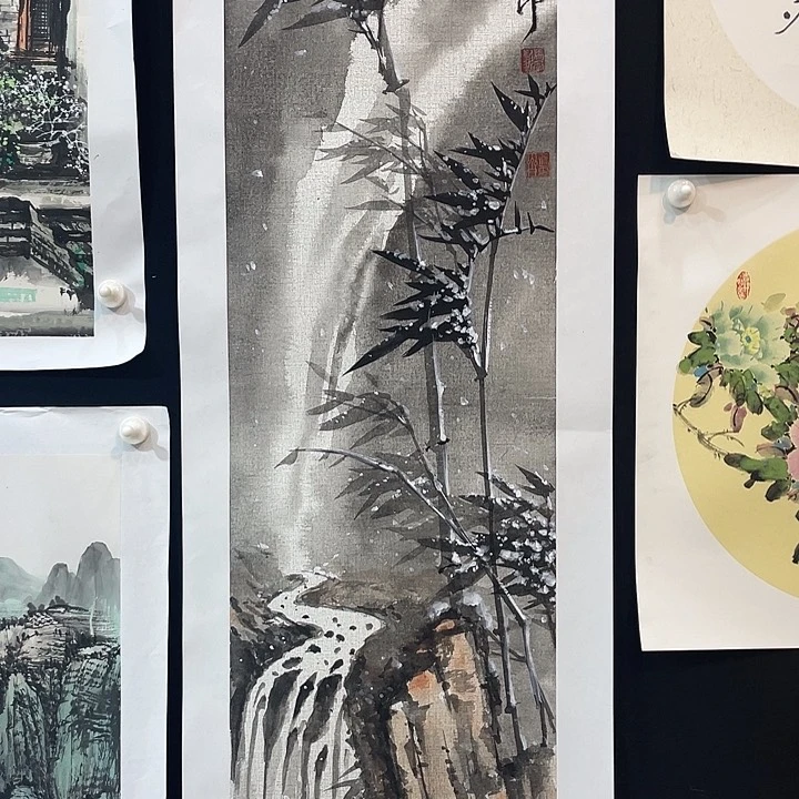 国画老师手绘作品