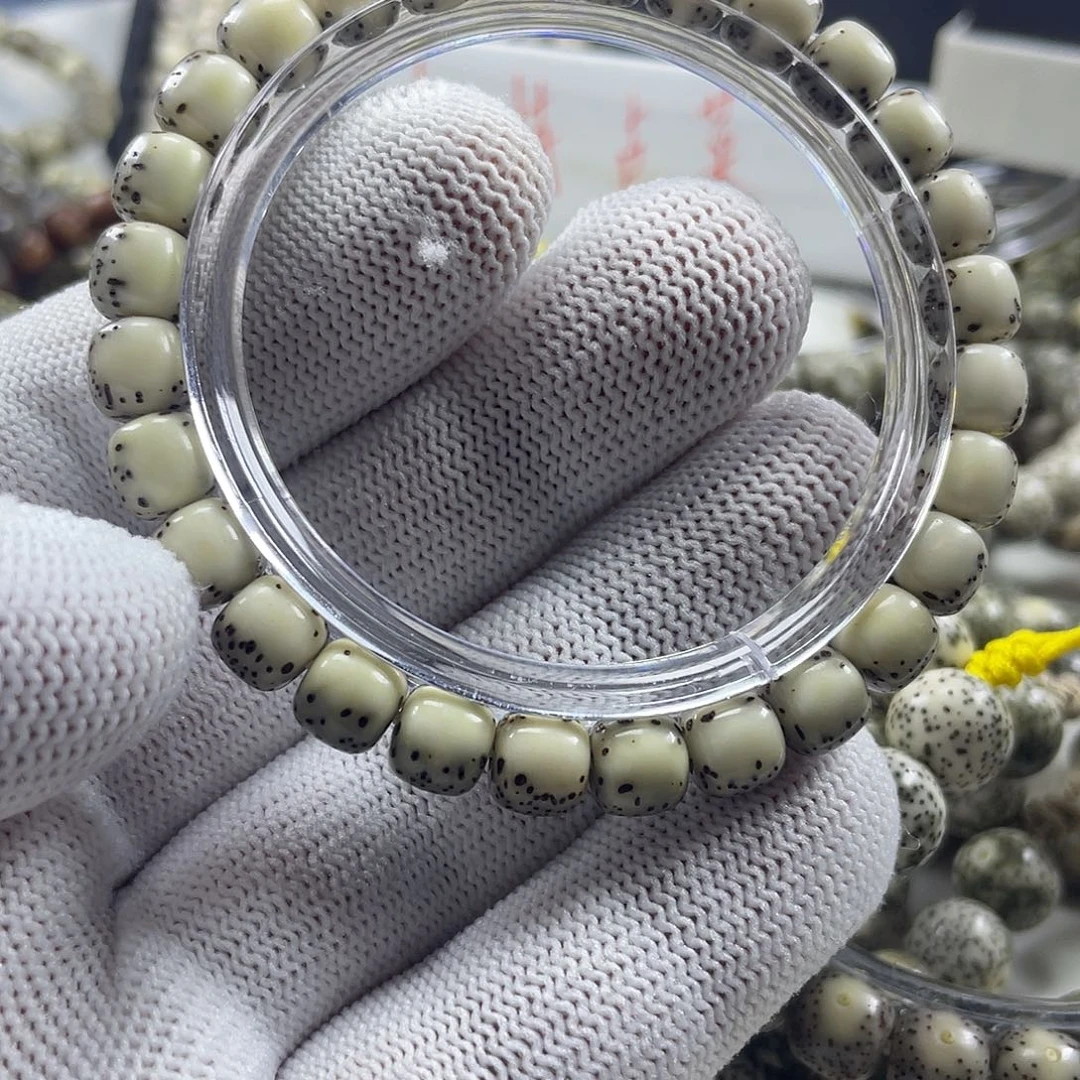 手串星月菩提灰背河豚 单圈