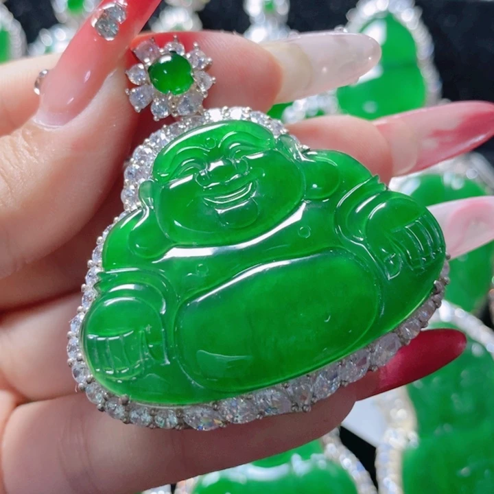 翡翠颈饰银S925镶嵌